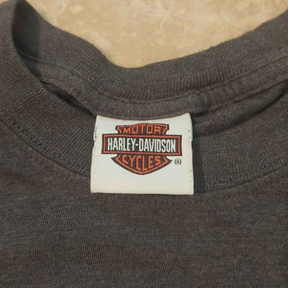 Harley-Davidson Shirt Wildcat London Grey Pocket Tee Women's Size S
